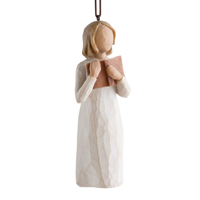 Willow Tree Love of Learning Ornament, Sculpted Hand-Painted Figure - Image 1